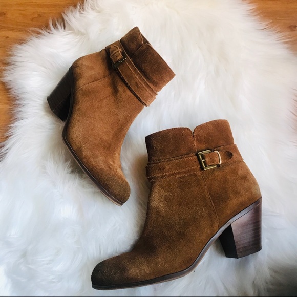 Sam Edelman Shoes - Sam Edelman LYNNE brown suede buckle ankle boots